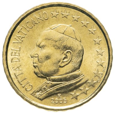 купить Ватикан 10 центов (cents) 2005 "Портрет Папы Иоана Павла II"