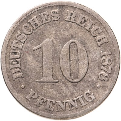купить Германия 10 пфеннигов (pfennig) 1876 C знак монетного двора: "C" - Франкфурт-на-Майне