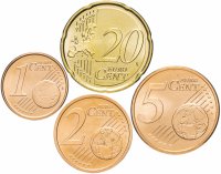 Купить Германия полный годовой набор 2009 двор D (4 монеты - 1,2,5,20 центов, UNC)