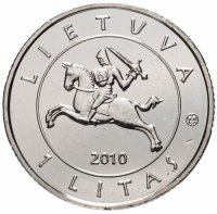 купить Литва 1 лит (litas) 2010 "600 лет со дня Грюнвальдской битвы"