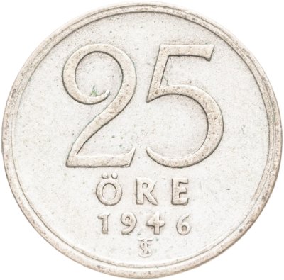 купить Швеция 25 эре (ore) 1946