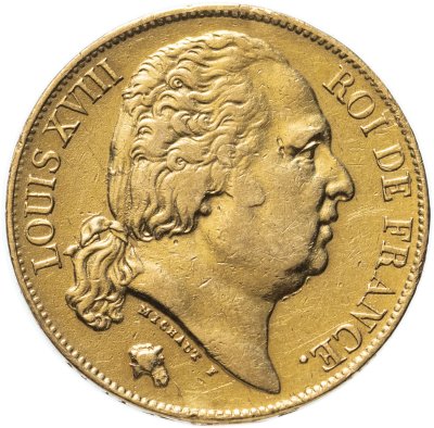 купить Франция 20 франков (francs) 1824