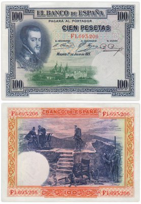 купить Испания 100 песет 1925 (Pick 62c)