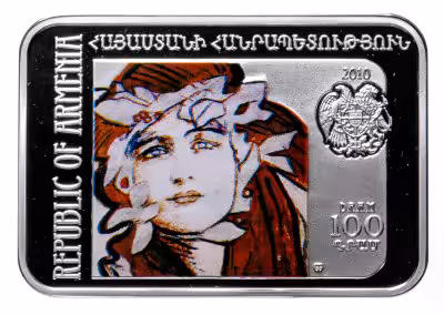 купить Армения 100 драмов 2010 "Художник Теодор Аксентович" с сертификатом