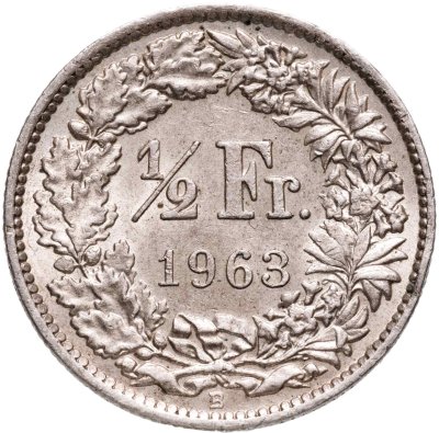 купить Швейцария 1/2 франка 1896-1968