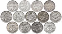 Купить Великобритания набор из 13 монет 3 пенса 1916-1941