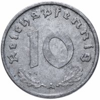 купить Германия (Третий Рейх) 10 рейхспфеннигов (reichspfennig) 1941 A