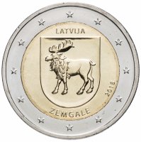 Купить Латвия 2 евро 2018 "Исторические области Латвии - Земгале"