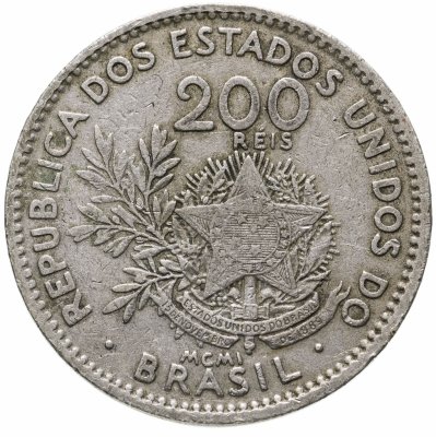 купить Бразилия 200 реалов (рейс, reis) 1901