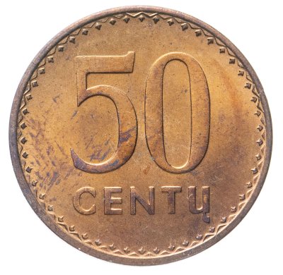 купить Литва 50 центов (centu) 1991