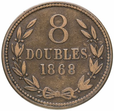 купить Гернси 8 дублей (doubles) 1868