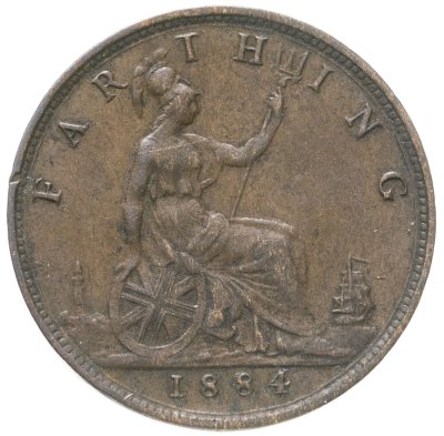 купить Великобритания 1 фартинг (farthing) 1884