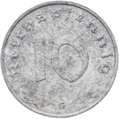 купить Германия, Третий рейх 10 рейхспфеннигов (reichspfennig) 1944 "G"