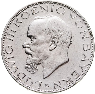 купить Германия, Бавария 3 марки (mark) 1914