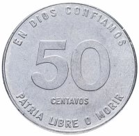 купить Никарагуа 50 сентаво 1985 "Аугусто Сандино"