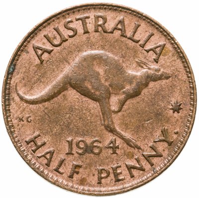 купить Австралия 1/2 пенни (penny) 1964