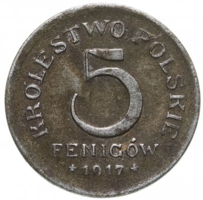 купить Польша 5 фенигов (fenigow) 1917