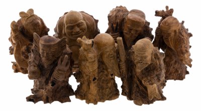 купить Статуэтки "Семь богов счастья", самшит, резьба, Азия, 1990-2000 г.