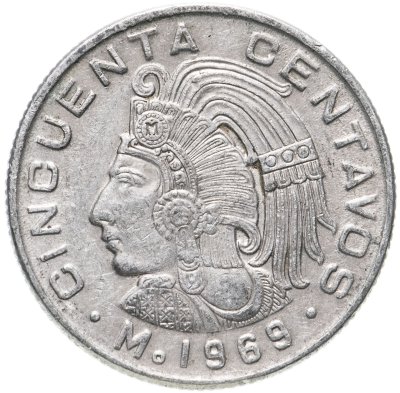 купить Мексика 50 сентаво (centavos) 1969 Индеец