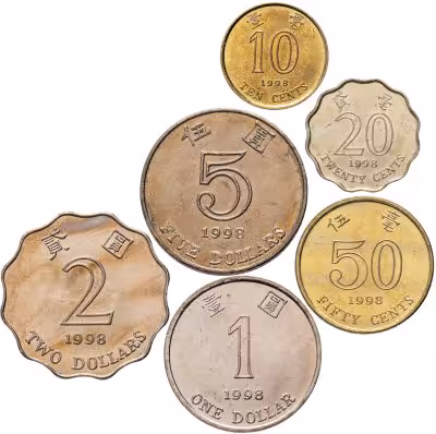купить Гонконг. Набор №4 (6 монет) 1993-1998