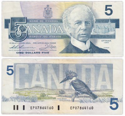 купить Канада 5 долларов 1986 (Pick 95b)