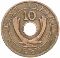 Купить Британская Восточная Африка 10 центов (cent) 1928