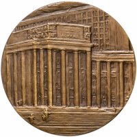 Купить Медаль настольная "Государственная библиотека СССР В. И. Ленина. 100 лет.", медальер Мельникова П. В., ЛМД, СССР, 1962 г., томпак