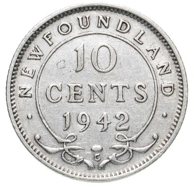 купить Ньюфаундленд 10 центов (cents) 1942