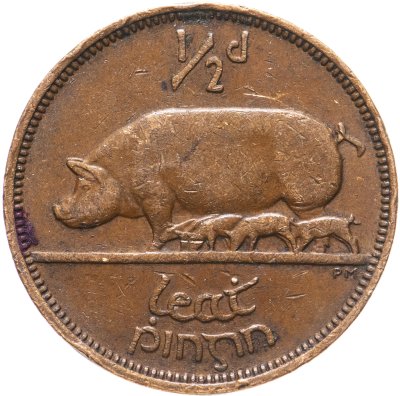 купить Ирландия 1/2 пенни (penny) 1942