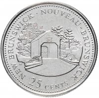 Купить Канада 25 центов (cents) 1992 "125 лет Конфедерации Канада - Новый Бронсвик"