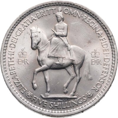 купить Великобритания 5 шиллингов 1953 "Коронация Королевы Елизаветы II" в оригинальной капсуле
