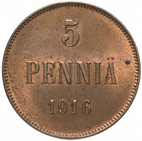 Купить 5 пенни (pennia) 1916