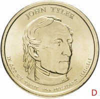 купить США 1 доллар 2009 D "10-ый Президент США - Джон Тайлер"