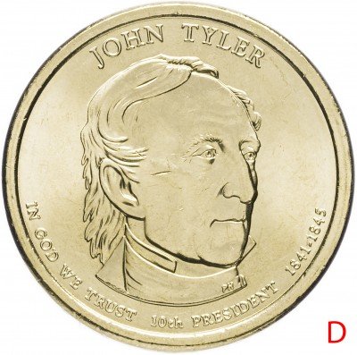 купить США 1 доллар 2009 D "10-ый Президент США - Джон Тайлер"