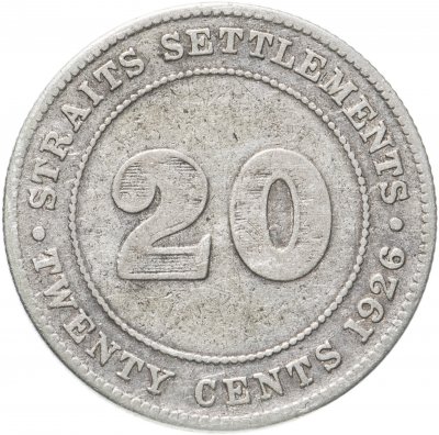 купить Стрейтс Сетлментс 20 центов (cents) 1926