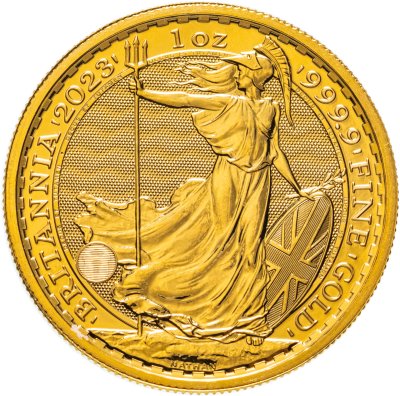 купить Великобритания 100 фунтов (Pounds) 2023 "Британия" Золото Елизавета
