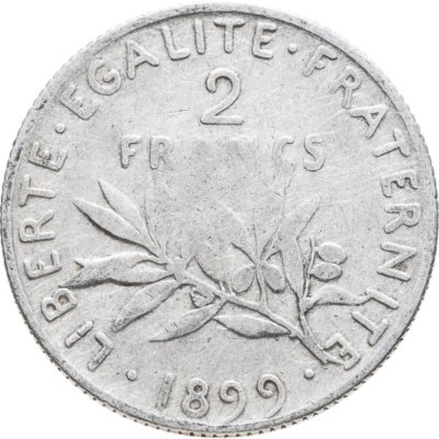 купить Франция 2 франка (francs) 1898-1919