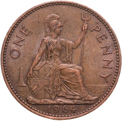 купить Великобритания 1 пенни (penny) 1964