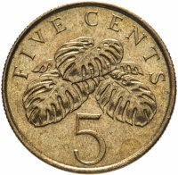купить Сингапур 5 центов (cents) 1992-2012 низкий щит