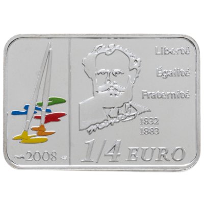 купить Франция 1/4 евро (25 евроцентов) 2008 "Эдуард Мане", в футляре с сертификатом
