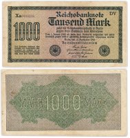 купить Германия 1000 марок 1922 Pick 76d(9)