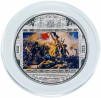 Купить Острова Кука 20 долларов 2013 "Шедевры живописи - Эжен Делакруа - Свобода, ведущая народ", в футляре с сертификатом