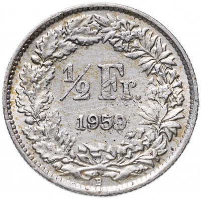 купить Швейцария 1/2 франка (franc) 1959