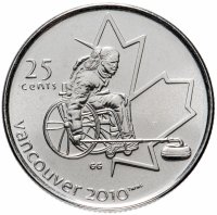 Купить Канада 25 центов (cents) 2007 "XXI зимние Олимпийские Игры, Ванкувер 2010 - Кёрлинг"