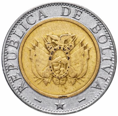 купить Боливия 5 боливиано (bolivianos) 2001-2004, случайная дата