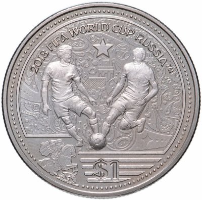 купить Британские Виргинские острова 1 доллар 2018 "Чемпионат мира по футболу 2018, Россия"