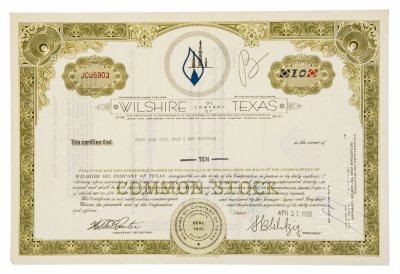 купить Акция США WILSHIRE OIL COMPANY OF TEXAS, 1969 г.