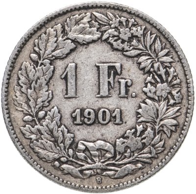 купить Швейцария 1 франк (franc) 1901