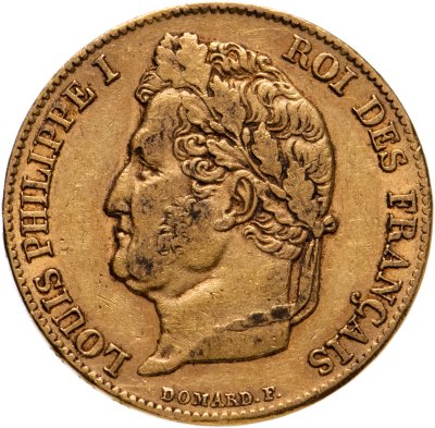 купить Франция 20 франков (francs) 1841 с портретом Луи-Филиппа I