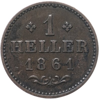 купить Германия, Франкфурт 1 геллер 1861